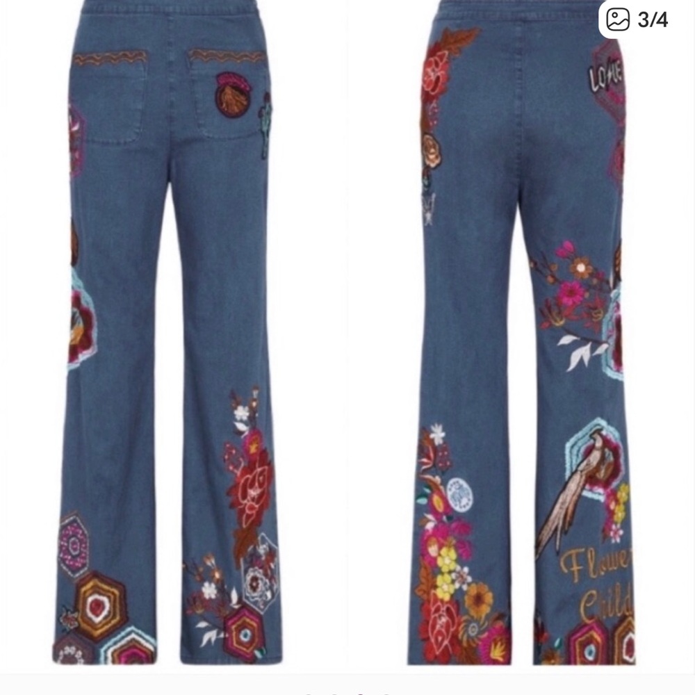 Embroidered Spell Flower Child RARE XL - Picture 2 of 6